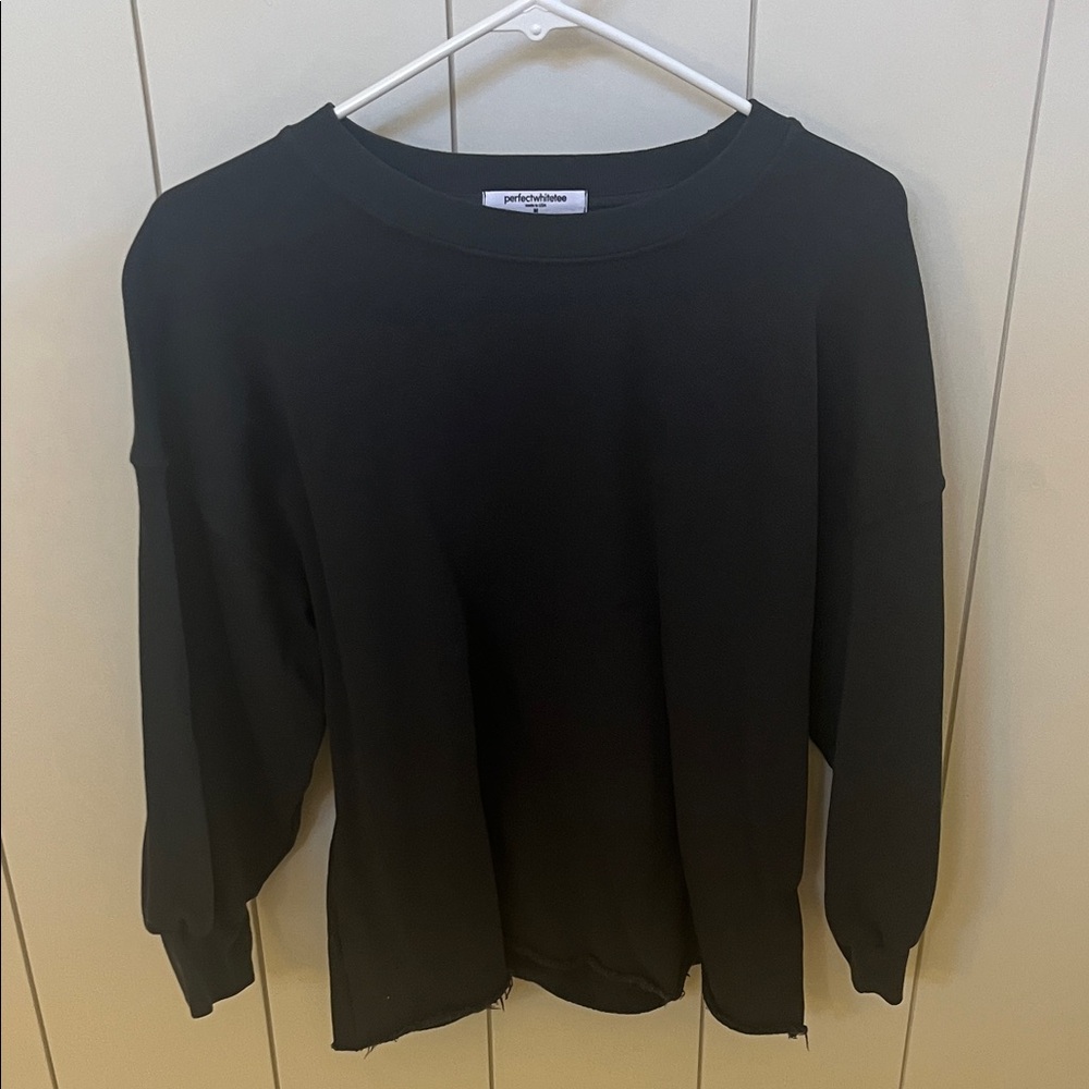 Perfectwhitetee Niall Charcoal Long Sleeve sweatshirt